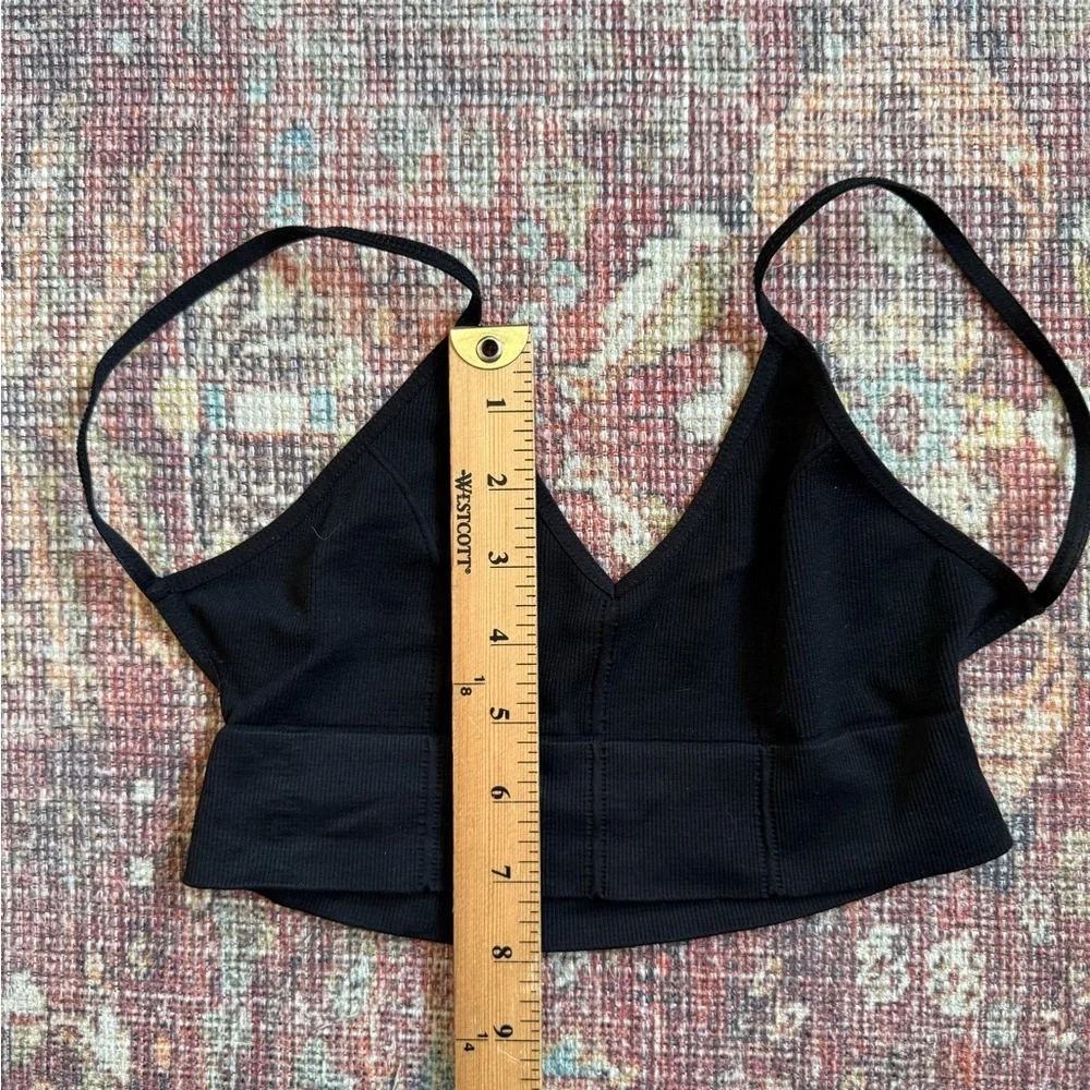 FP intimately Black ribbed Solid Everday Seam bralette XS/S